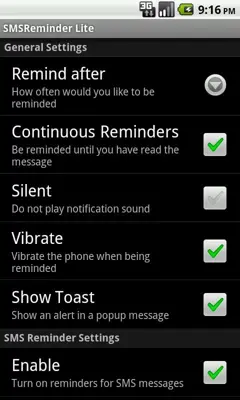 SMSReminder Lite android App screenshot 2